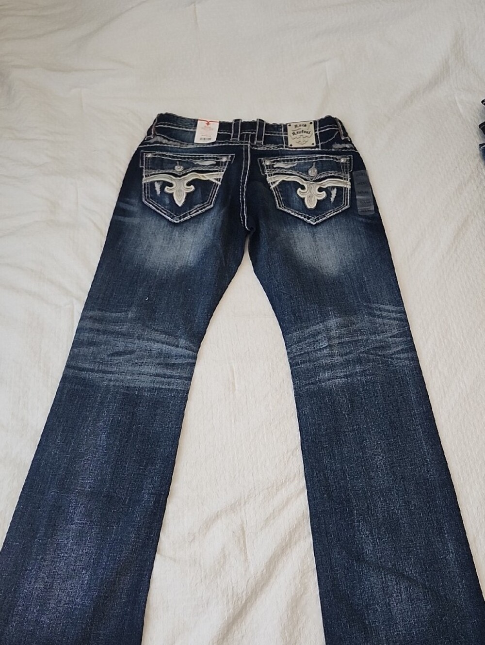 Rock Revival Earlin Bootcut Jeans Buckle Exclusive 36x38 XX-Long Heavy Stitch - Picture 9 of 16